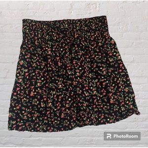 Forever 21 floral print skater skirt